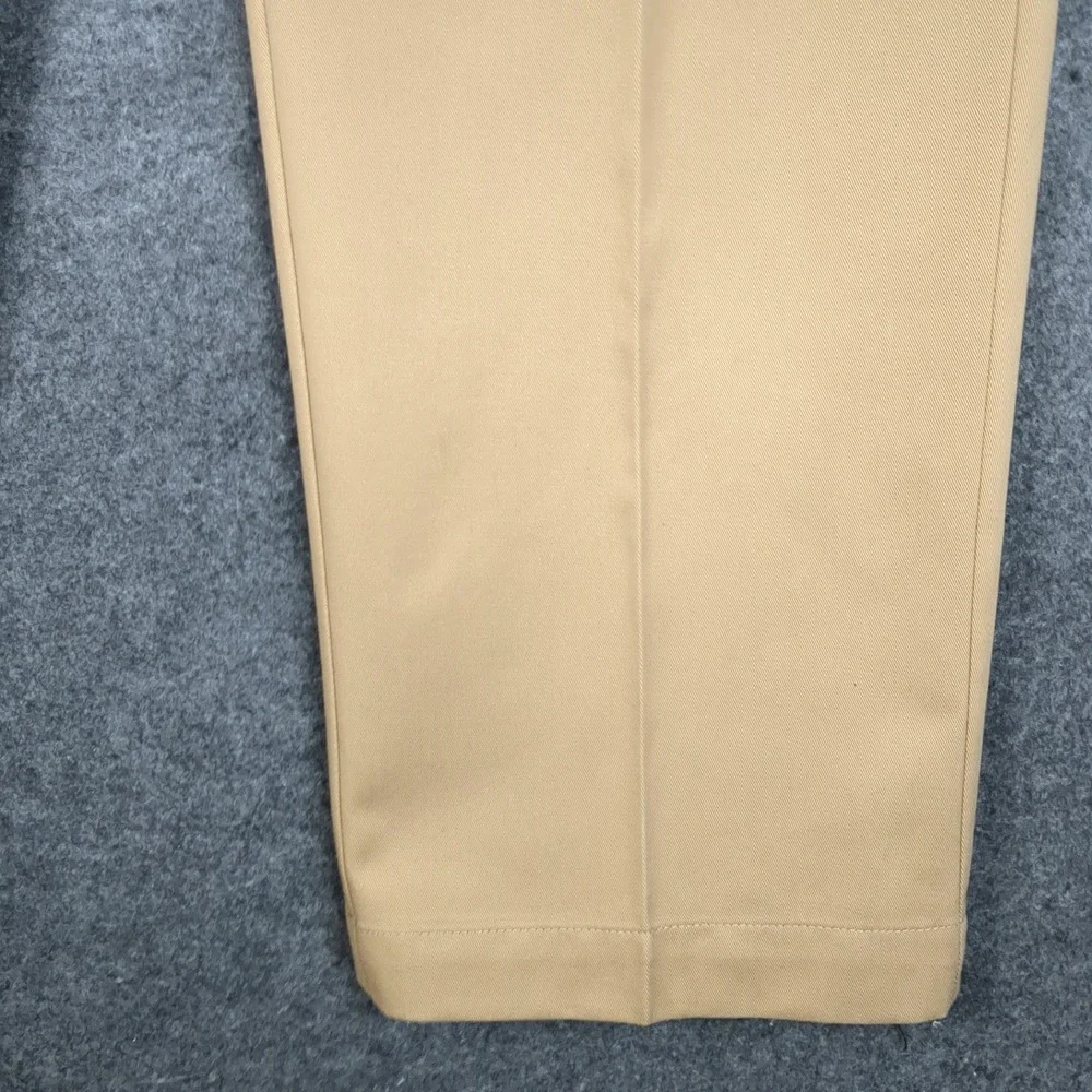 Lanesboro‎ Mens Pleated Khaki Pants 32W x 30L Iron Free Expandable Waist Cotton